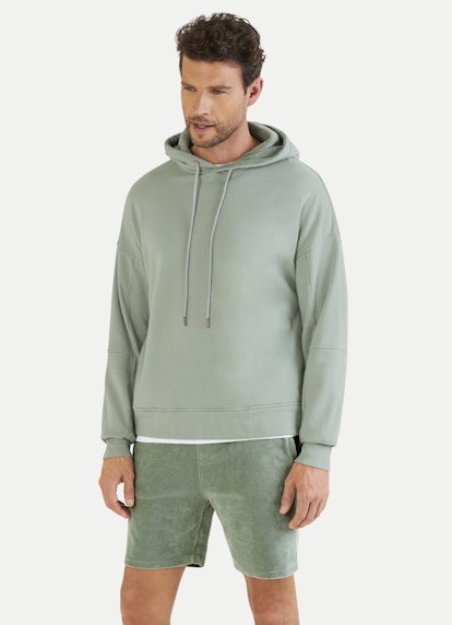 Coupe Slim Fit Bermuda Bermuda en tissu éponge fog green