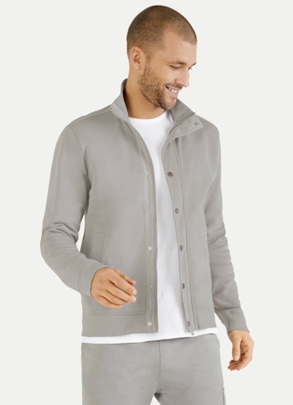 Regular Fit Jacken Sweatjacke ash grey