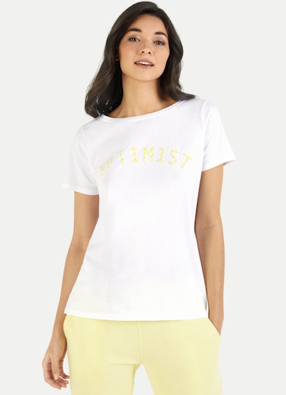 Regular Fit T-shirts T-Shirt white-vibrant yellow