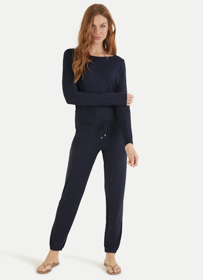 Regular Fit Athleisure Rayon - Longsleeve navy