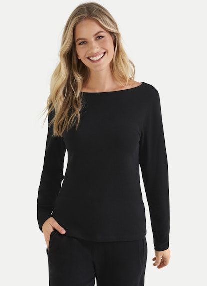 Regular Fit Nightwear Modal-Jersey - Longsleeve black