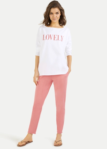 Casual Fit Sweatshirts Sweatshirt white-coral