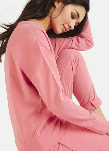 Casual Fit Sweatshirts Piping - Sweatshirt coral