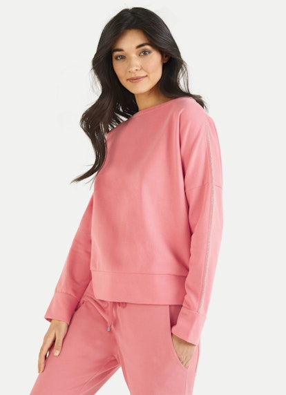 Coupe Casual Fit Sweat-shirts Sweat-shirt passepoilé coral