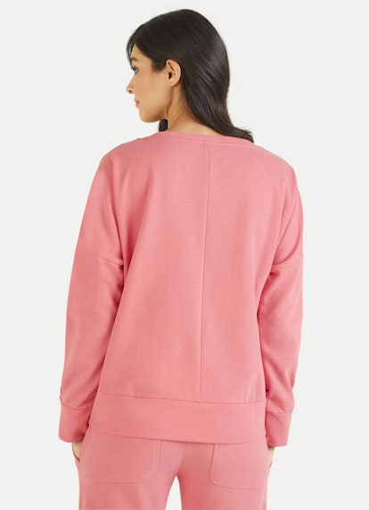 Coupe Casual Fit Sweat-shirts Sweat-shirt passepoilé coral