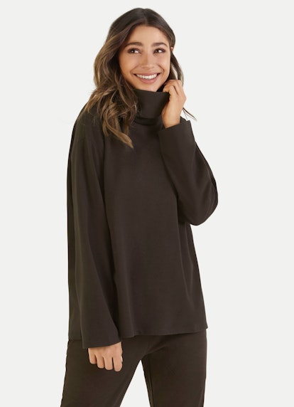 Oversized Fit Sweatshirts Turtleneck - Sweatshirt espresso