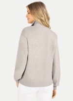 Oversized Fit Sweatshirts Half-Zip Sweater beige melange