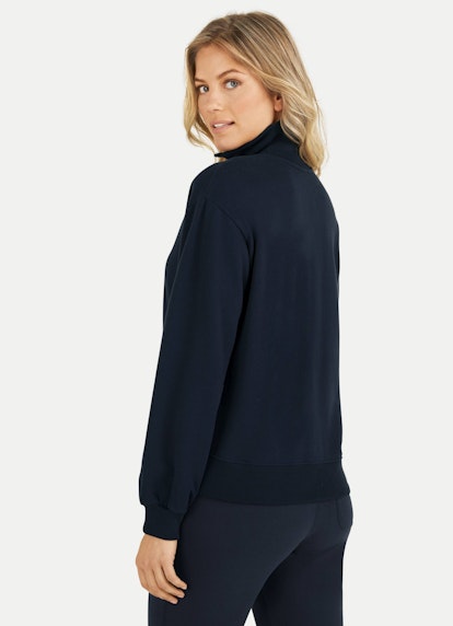 Oversized Fit Sweatshirts Half-Zip Sweater navy