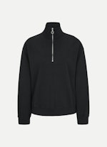 Oversized Fit Sweatshirts Half-Zip Sweater black