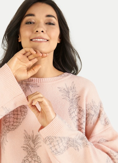 Oversized Fit Strick Pullover pale peach