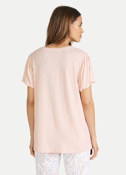 Regular Fit T-shirts T-Shirt with Gathered Sleeves bellini