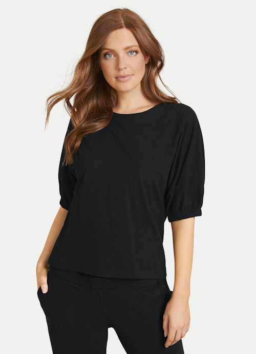Oversized Fit T-shirts T-Shirt with Puffy Sleeves black
