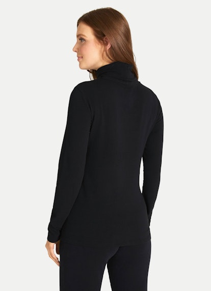 Regular Fit Nightwear Modal Turtleneck - Longsleeve black