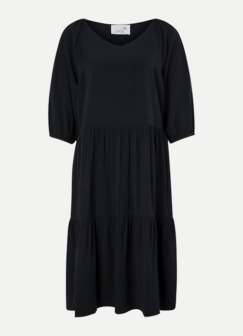Regular Fit Dresses Soft Rayon - Midi Dress black