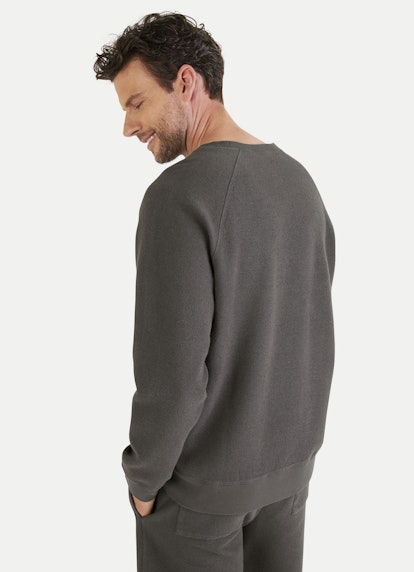 Casual Fit Sweatshirts Jacquard Piqué - Sweatshirt warm grey
