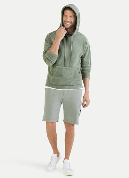 Coupe Regular Fit Sweats à capuche Sweat à capuche en tissu éponge fog green