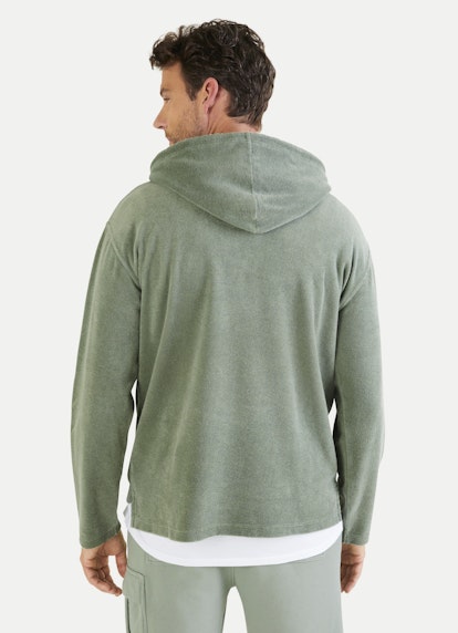 Coupe Regular Fit Sweats à capuche Sweat à capuche en tissu éponge fog green